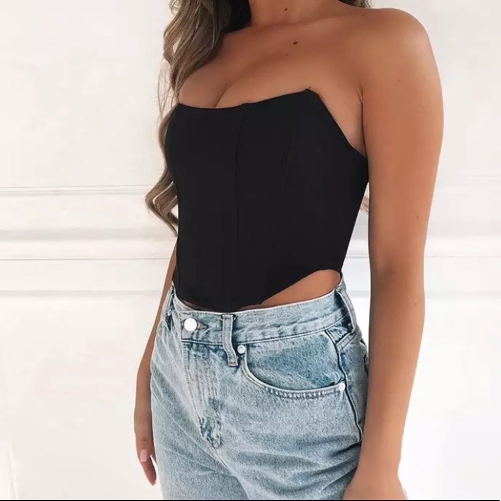 Satin Strapless Corset Sexy